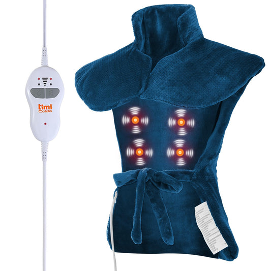 TiMiCalda heating pad neck-wearable delivers hands-free warmth during work.