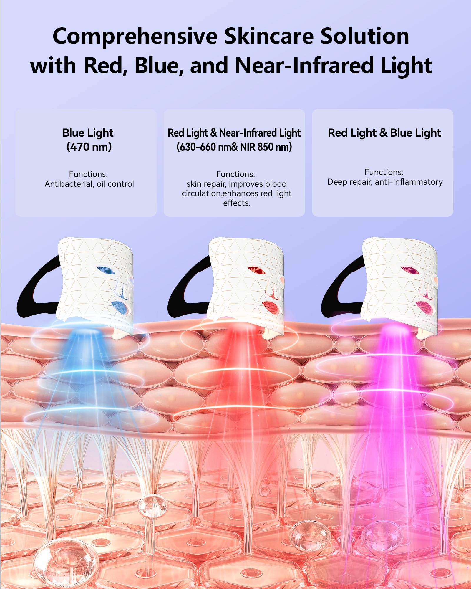 Tinkoola face mask remote control enabling easy color, intensity, and timing adjustments.