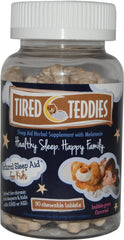 Tired Teddies bubblegum chewable bottle supports kid bedtime routines.