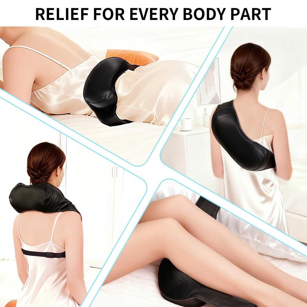 TISSCARE massager used in car for on-the-go relaxation.