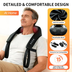 TISSCARE massager featuring PU leather and breathable mesh for durability and comfort.