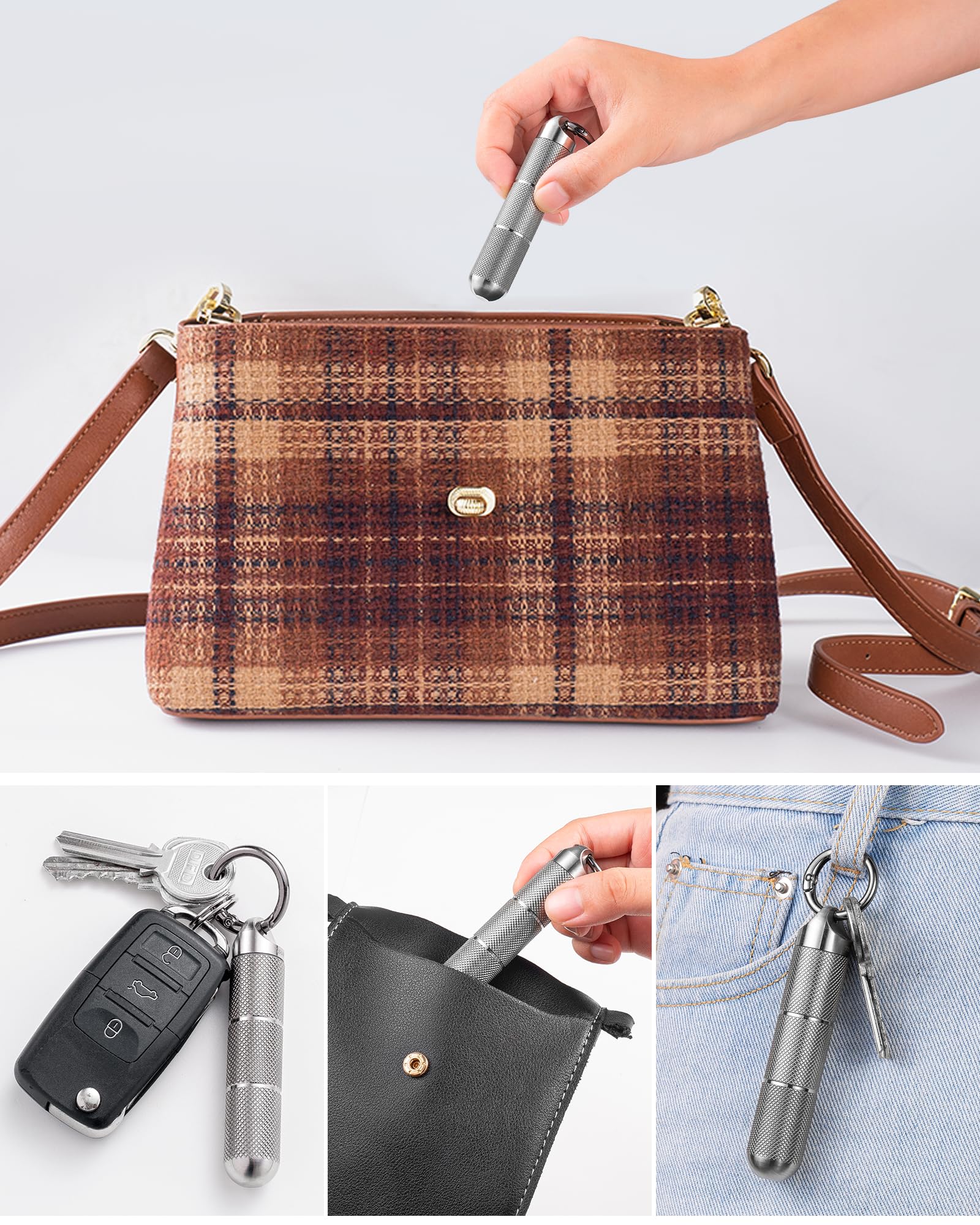 TISUR durable metal pill organizer suitable for outdoor use and daily errands.
