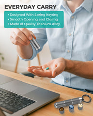 TISUR travel pill bottle designed for purse-ready portability.