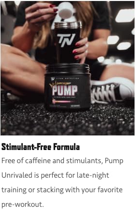 Titan Nutrition Pump Unrivaled label close-up with glycerol and S7 boosters.