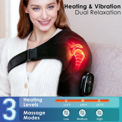 Tizwis shoulder heat pad dual-function use for heat or massage.