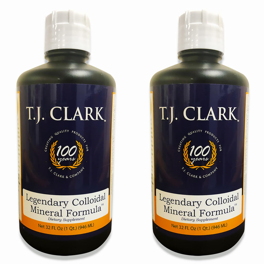 T.J. Clark Legendary bottle pour showing easy liquid mineral administration for daily use