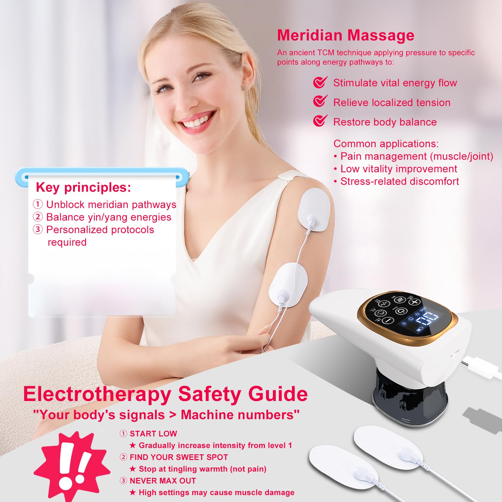 TJSTJS face lift device close-up showing facial toning capabilities