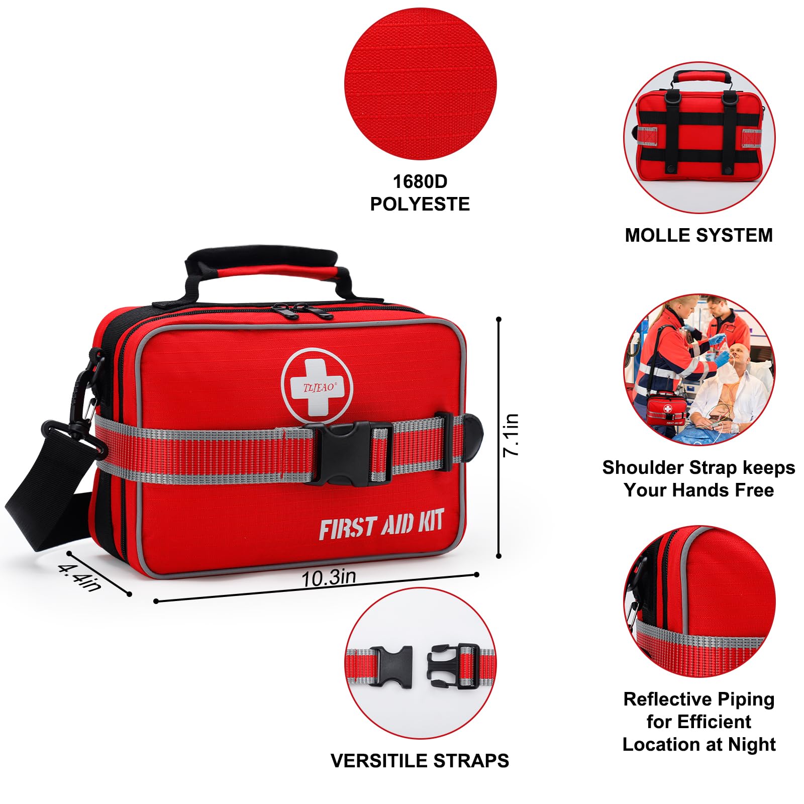 TLIEAO 430-piece kit covers common injuries for home and travel