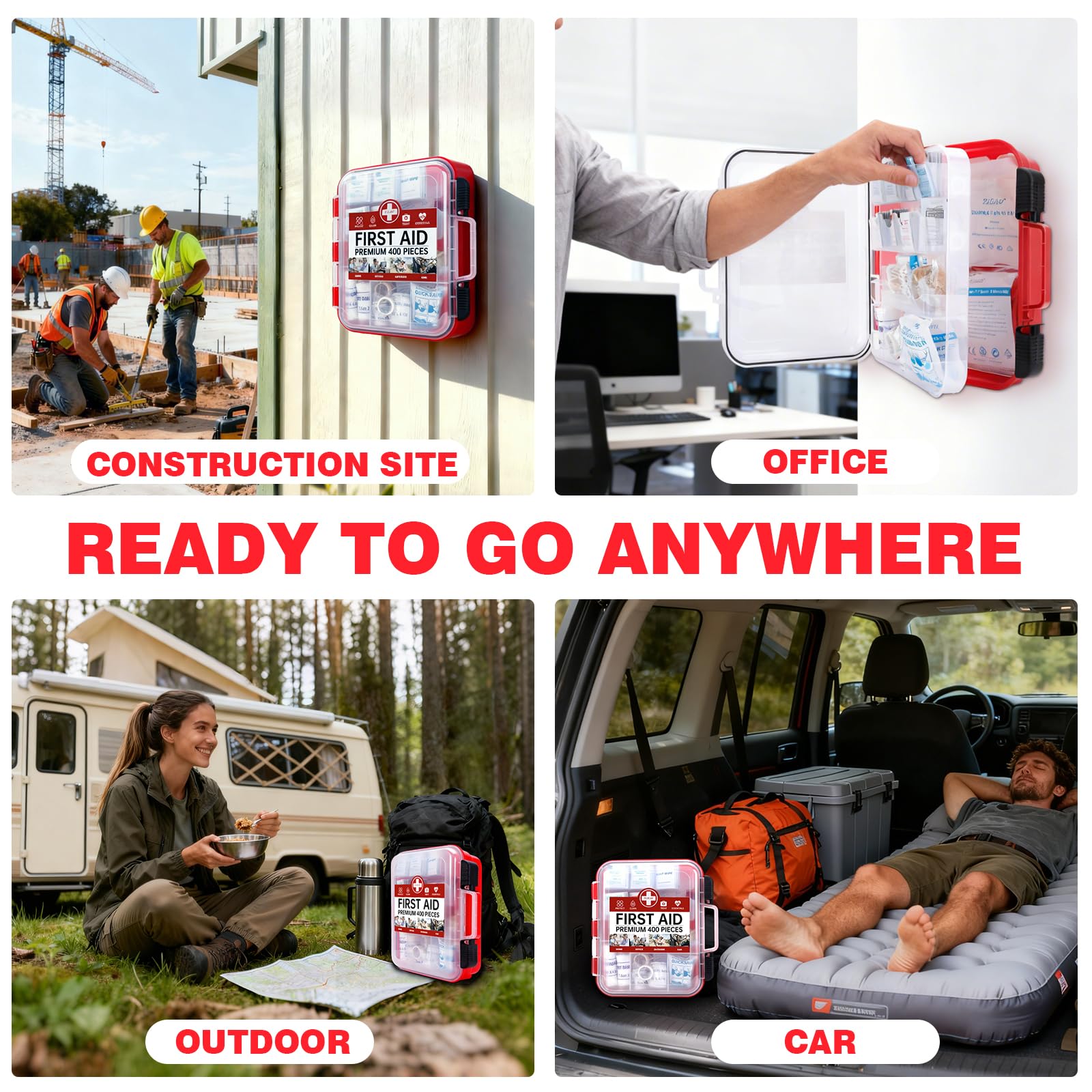TLIEAO emergency kit for home, office, car, and on-the-go needs.