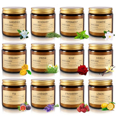 TLNFHRPI 12-piece scented candle set shown for versatile mood lighting
