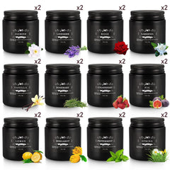TLNFHRPI 24pc black candles Lemon: bright fragrance for cleaning and refreshing spaces.