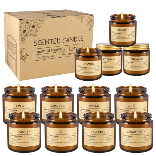 TLNFHRPI soy wax candles with natural oils highlight clean burn