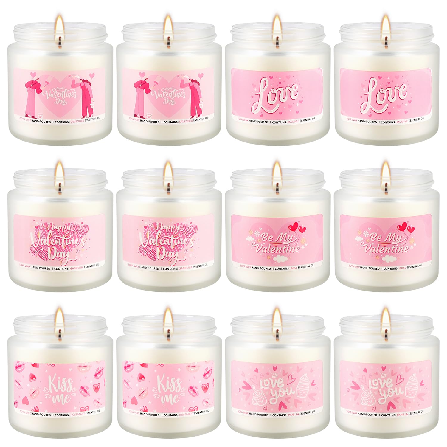 tlnfhrpi Valentines scented candles set in gift-ready packaging for romantic ambiance