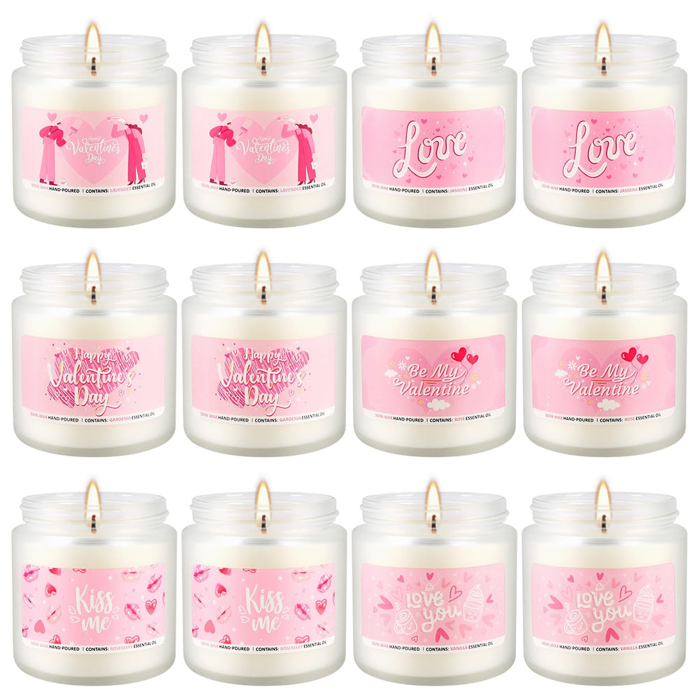 tlnfhrpi Valentines scented candles set in gift-ready packaging for romantic ambiance