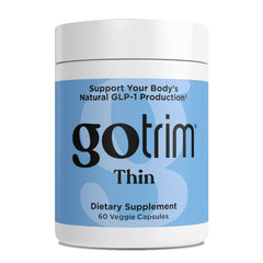 TLS GoTrim bottle front showing vegan satiety support for daily routines.