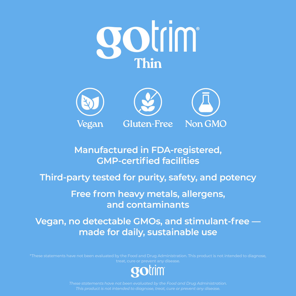 TLS GoTrim daily routine image promotes easy one-per-day usage.