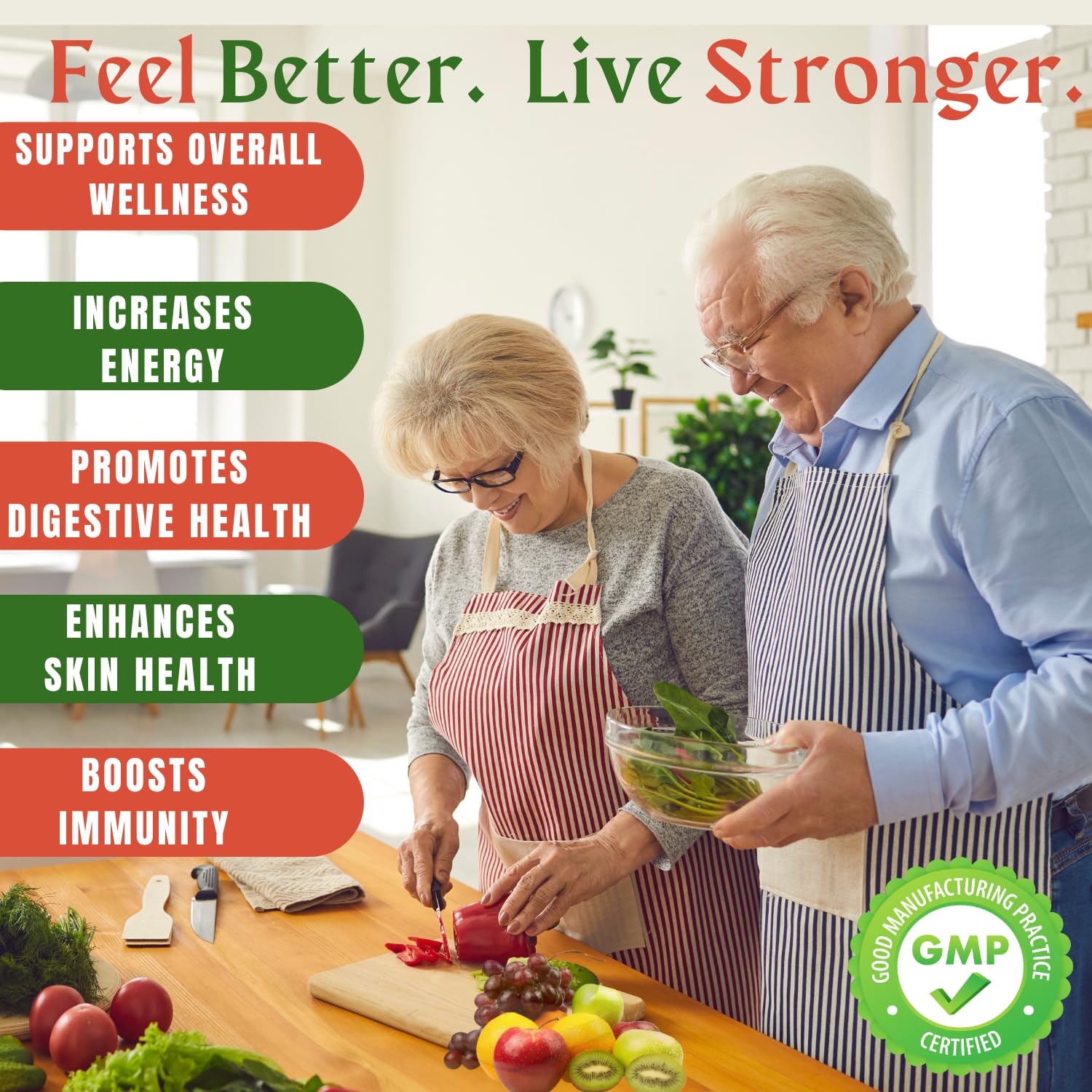 TM NATURALS capsules close-up, vegan, non-GMO blend for daily wellness