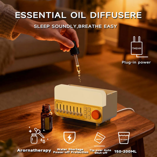 TMEHM diffuser humidifier providing gentle mist for improved room comfort.