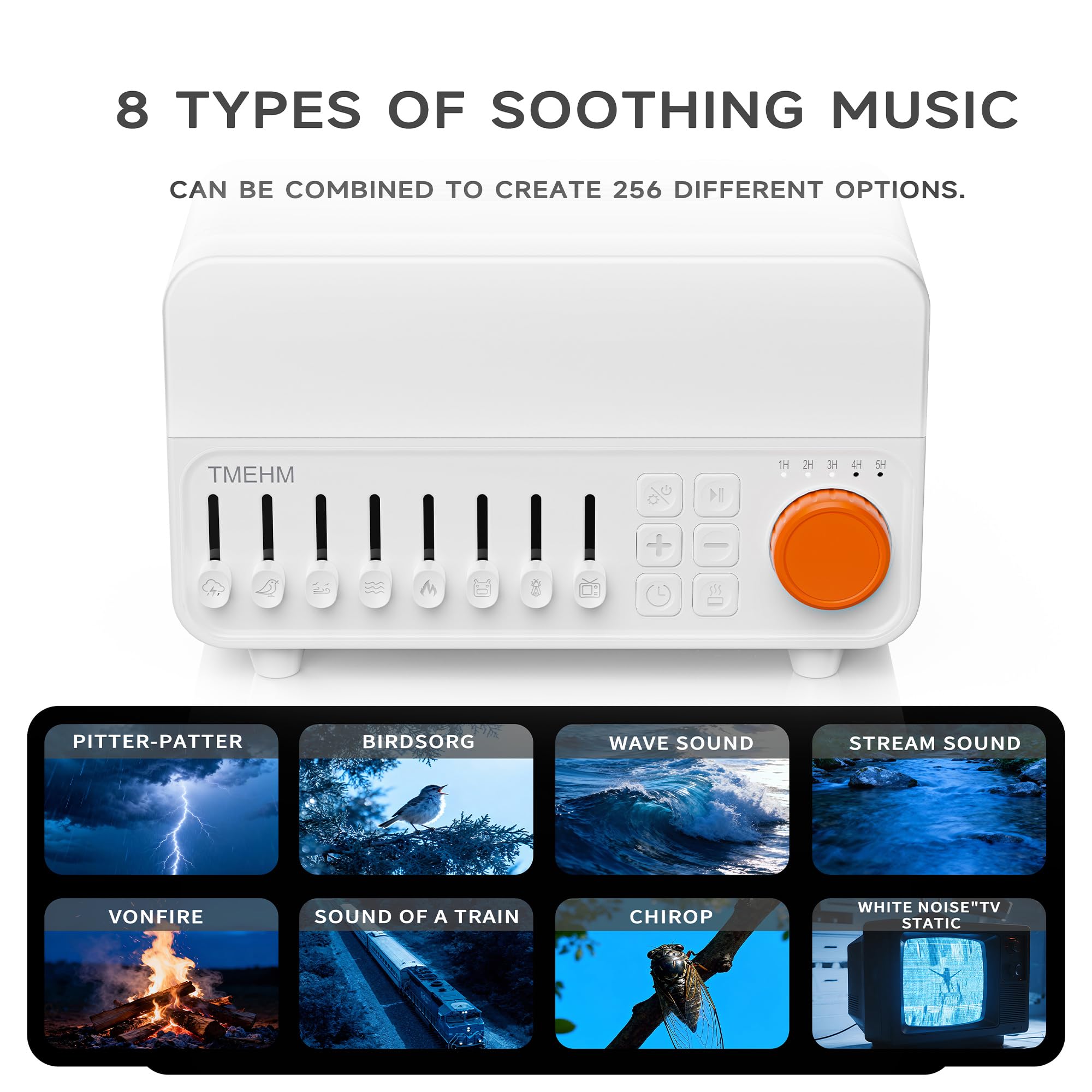 TMEHM diffuser night light emits a warm, soothing glow for bedtime.