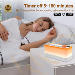 TMEHM 3-in-1 Sleep Sound Machine breathing mode guides calm breathing