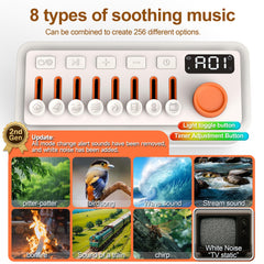 TMEHM 3-in-1 Sleep Sound Machine with 30 level night light in use