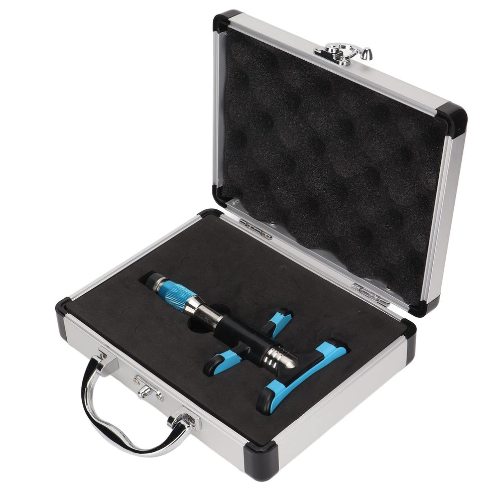 TMISHION portable spine massager in compact storage case for on-the-go care.