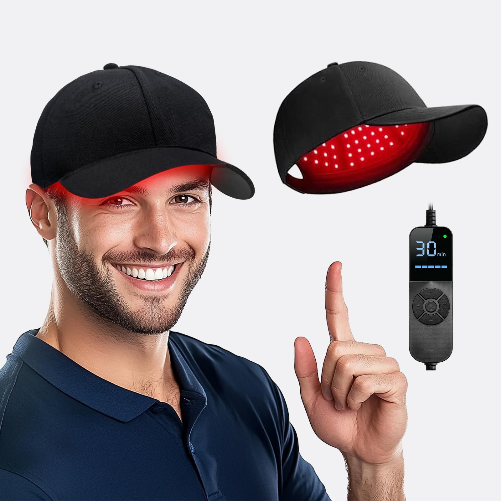 TMOSSO Laser Cap wearable design enables convenient at-home light therapy.