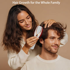 TMOSSO scalp massage action with red light for relaxing treatment at home.