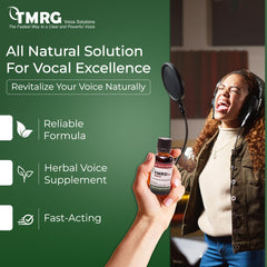 TMRG Classic drops dissolving in water for instant relief.