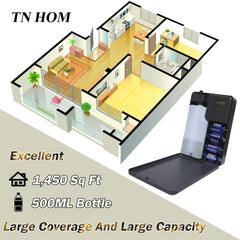 TN HOM waterless 500ml bottle highlights long-lasting scent coverage