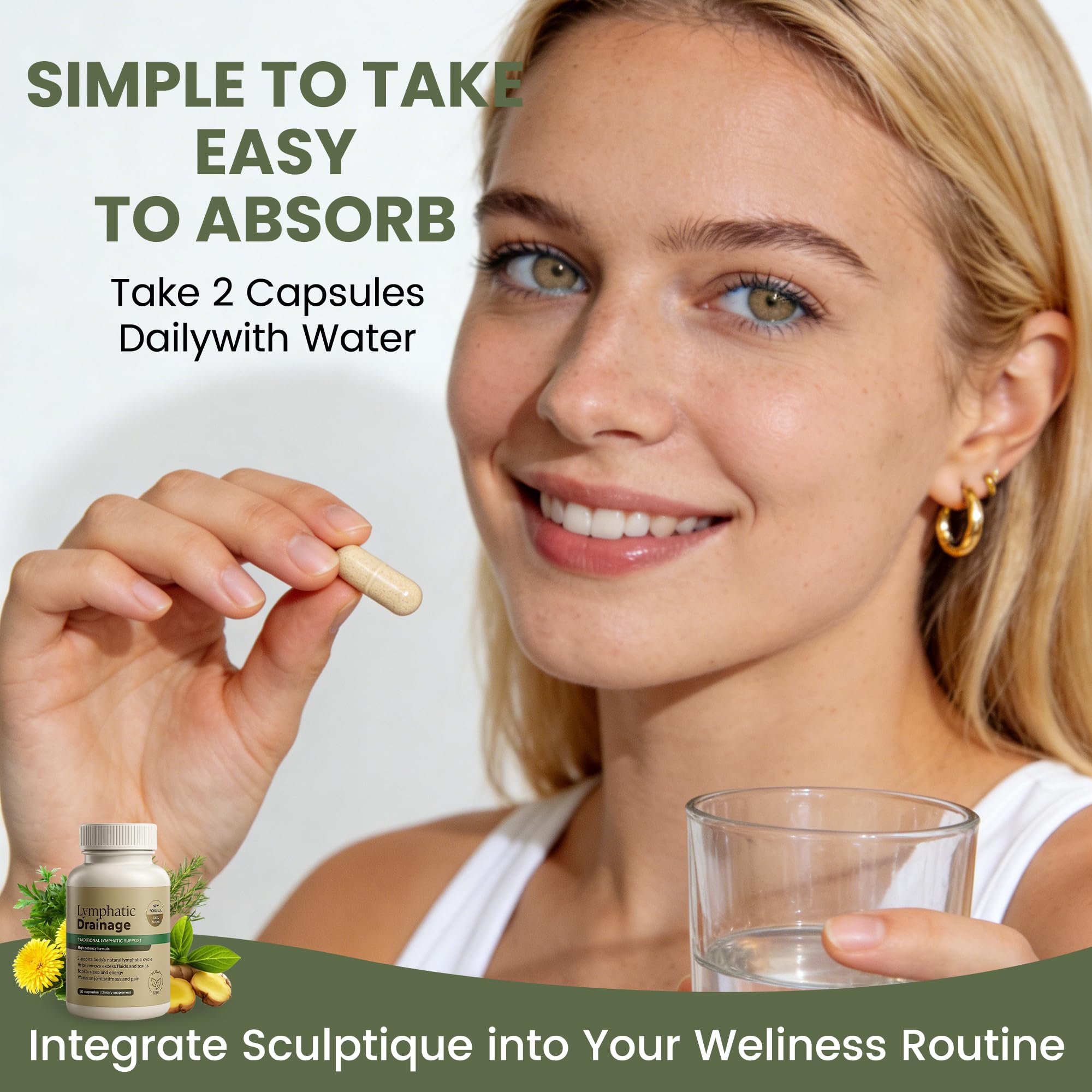 Tnaasmais Daily two-capsules dose scene illustrating simple routine.