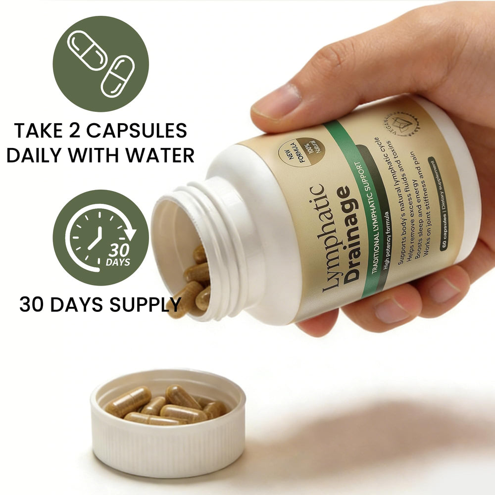Tnaasmais Fluid balance wellness concept with capsules and glass of water.