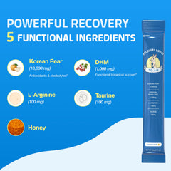TO. AM Recovery Boost jelly stick close-up highlights a tasty, convenient hydration support.