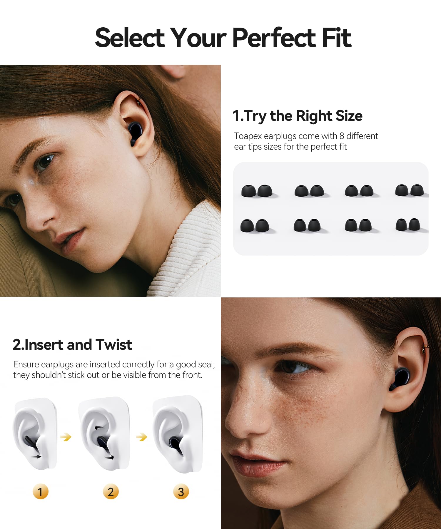 TOAPEX 3D ergonomic design provides secure, comfortable wear overnight