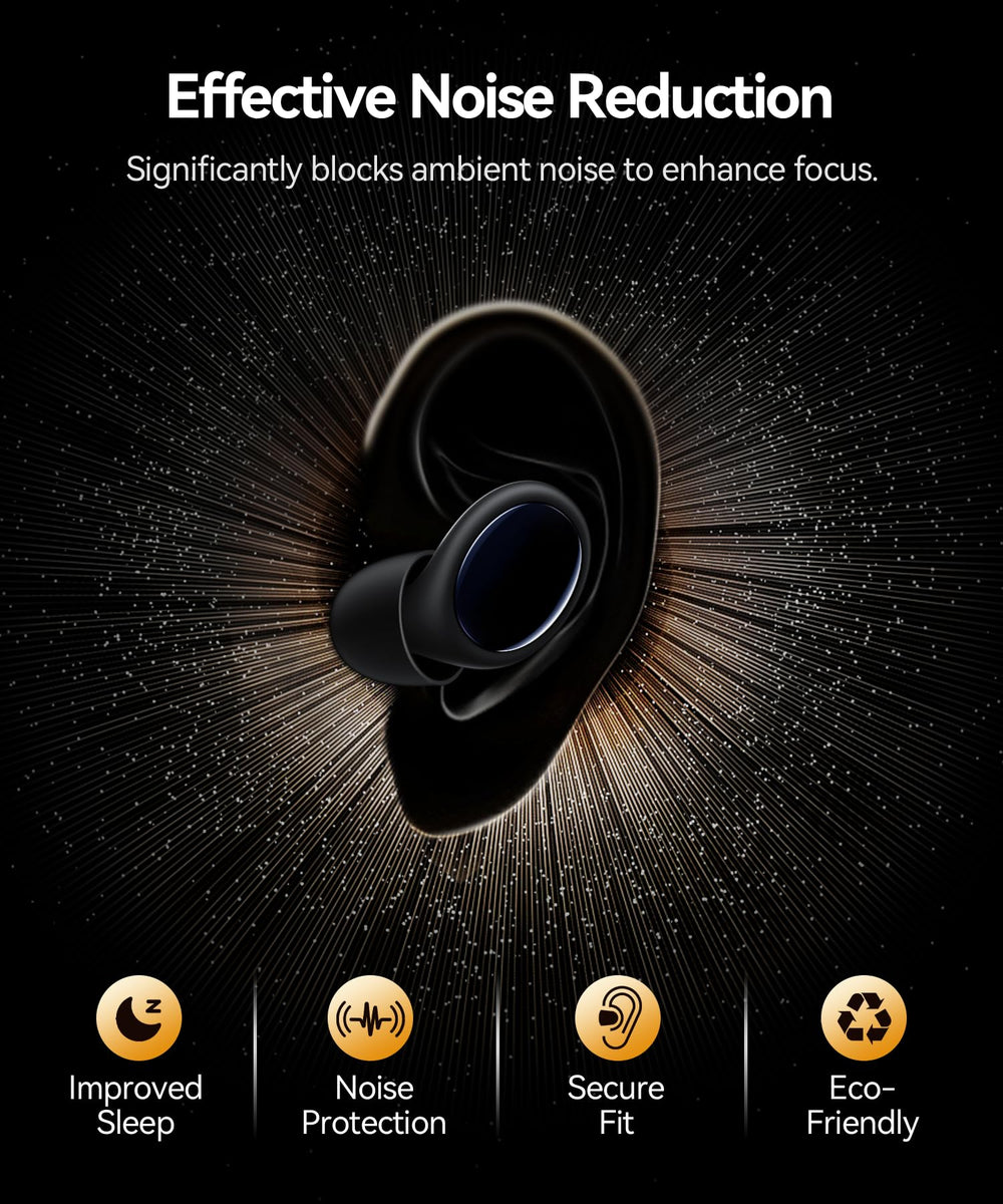 TOAPEX ultra-soft silicone ear plug fits the ear canal for side sleepers