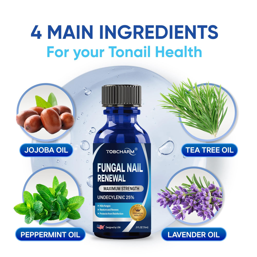 Tobcharm application spot on nail area for targeted care