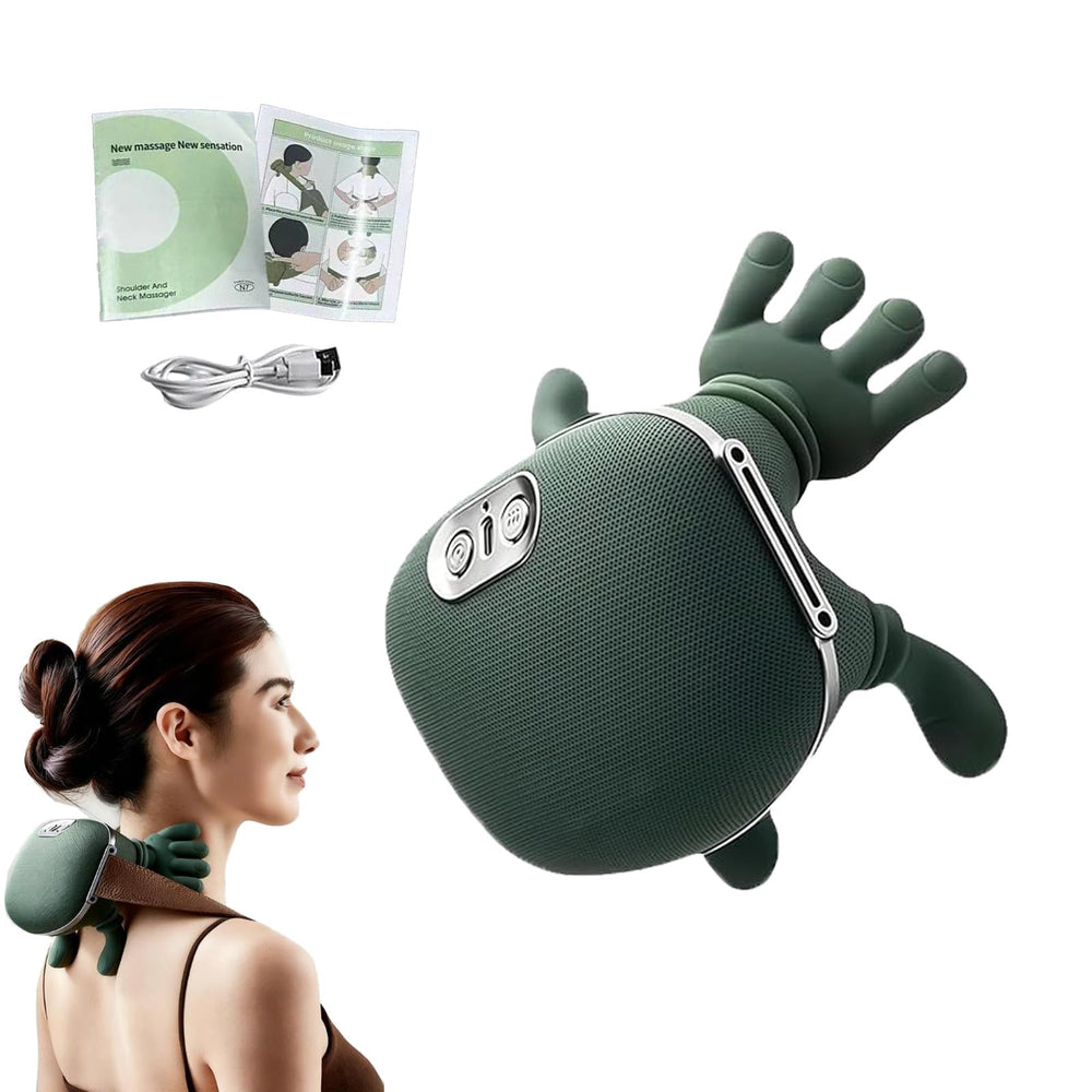 TOlegen 4D kneading green heads close-up highlights lifelike massage action