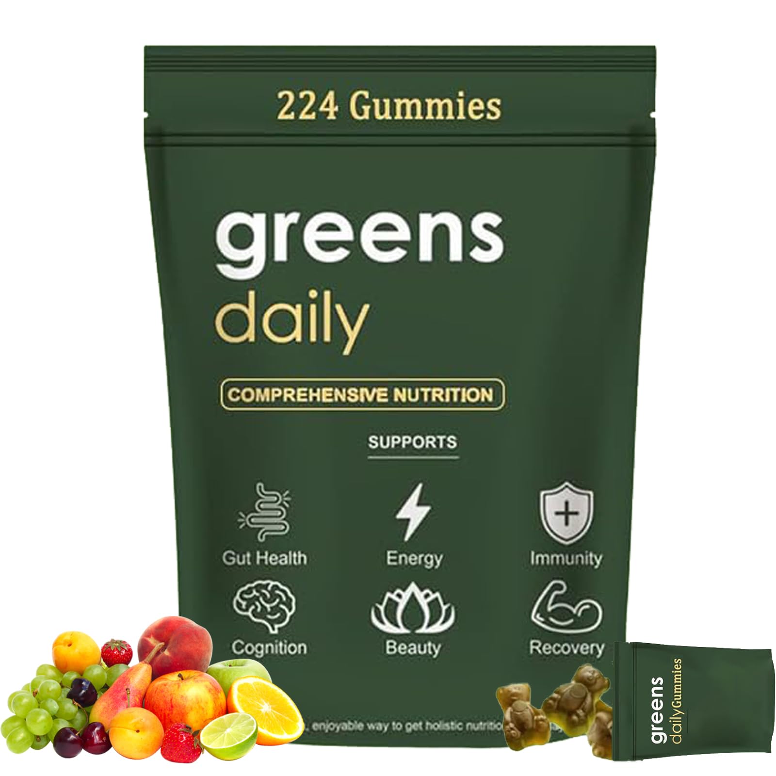TOGOLIUN Greens Gummies bottle for daily wellness and on-the-go routine