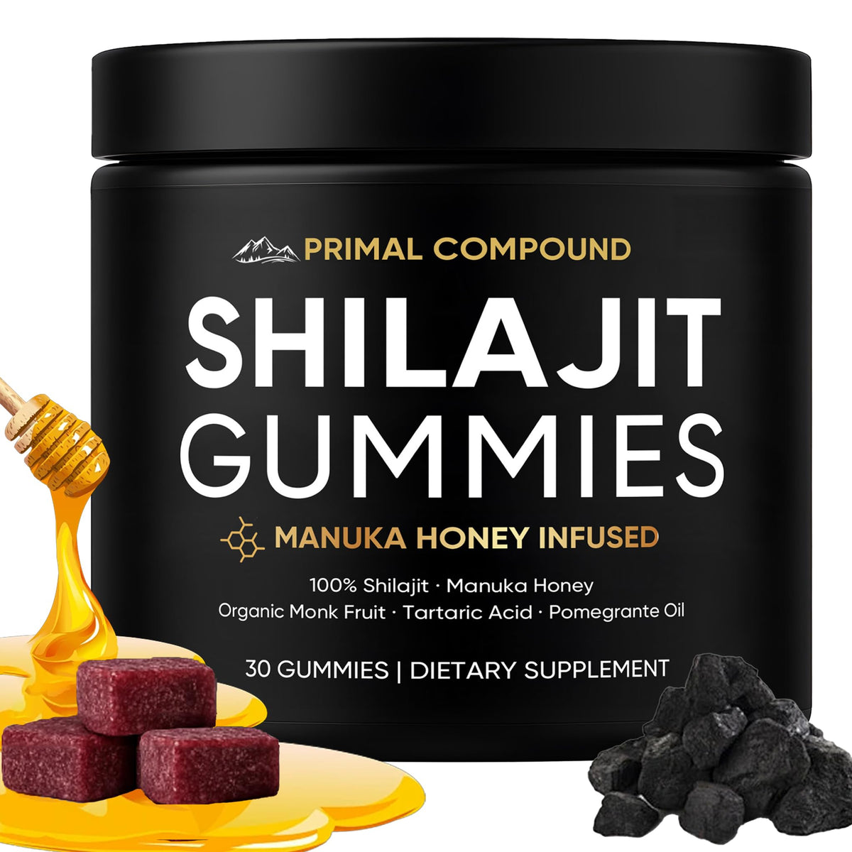TOGOLIUN Primal Compound Shilajit Gummies with Himalayan Shilajit for vitality support
