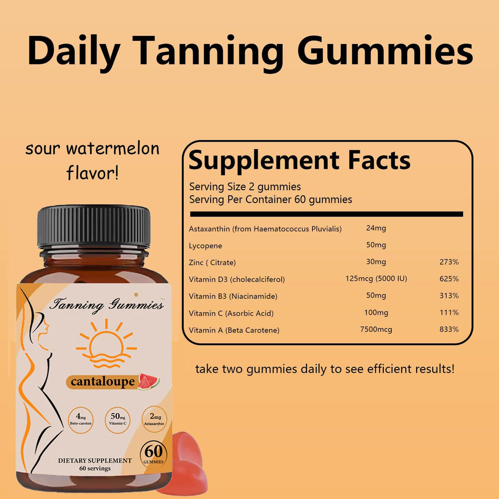 TOGOLIUN tanning gummies bottle ready for your daily routine.
