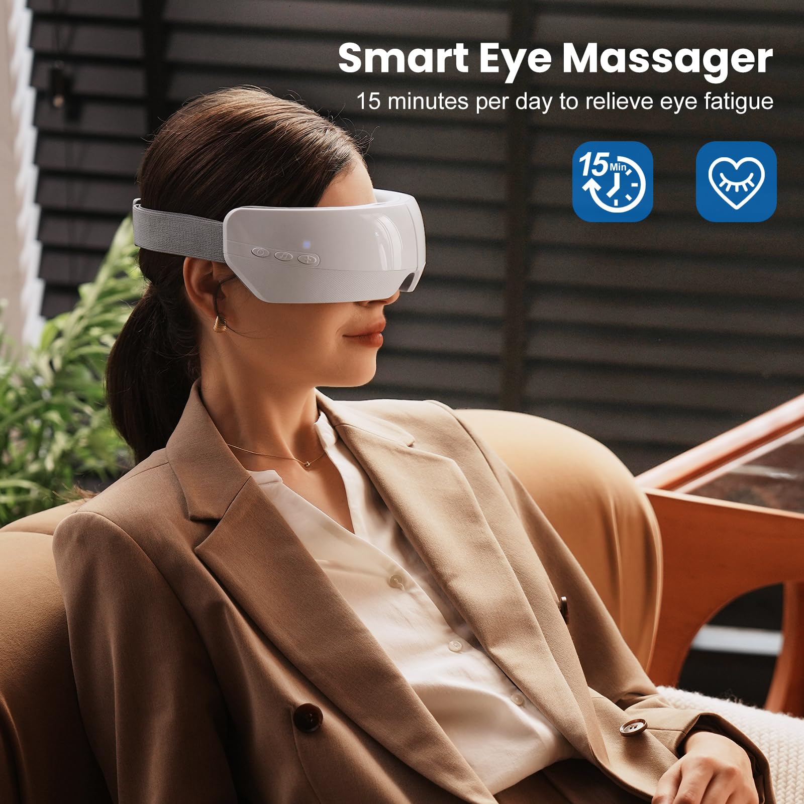 TOLOCO Eye Massager 180° adjustability fits various face shapes for comfortable therapy.