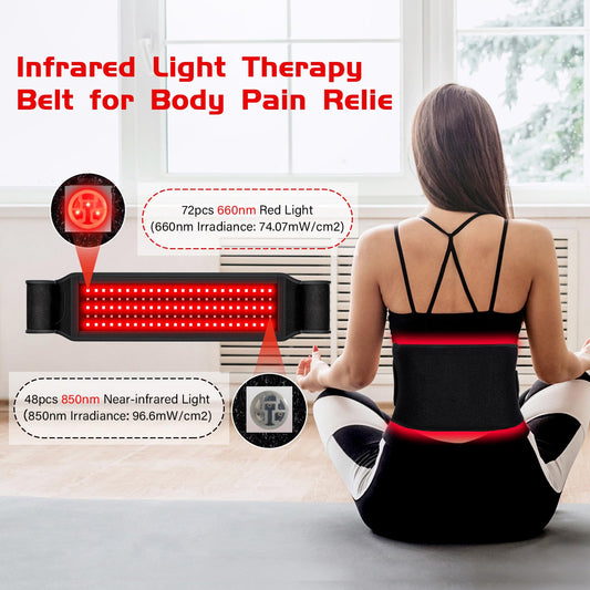 TOLOCO belt back view showing wrap-around design for back and waist use.