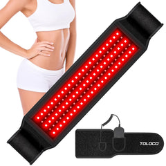 TOLOCO infrared therapy belt front view for targeted back and waist relief.