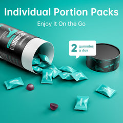 TOMEISOR Lions Mane Gummies gluten-free packaging suitable for various diets.