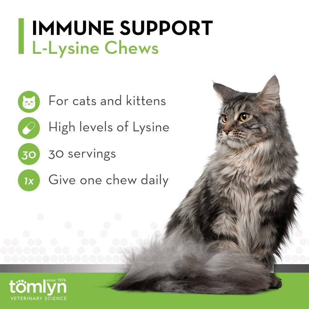Tomlyn immune support graphic illustrating eye and respiratory health in cats
