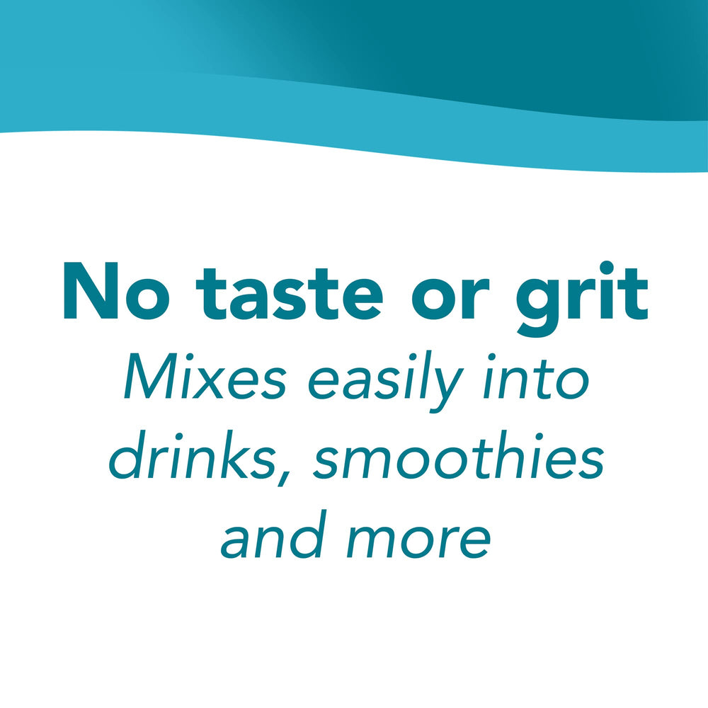 Dissolves clear with no taste change in drinks.