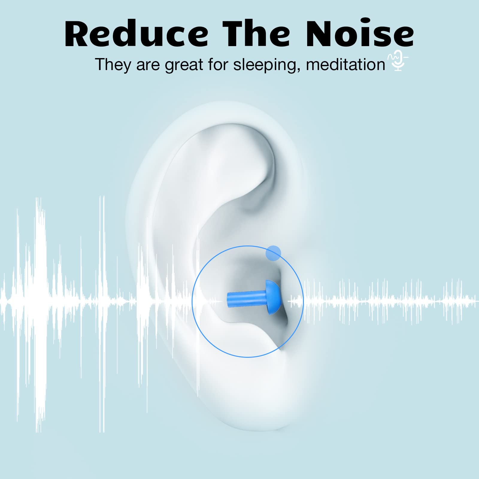 Tondiamo silicone ear plugs Christmas Tree design for secure fit.