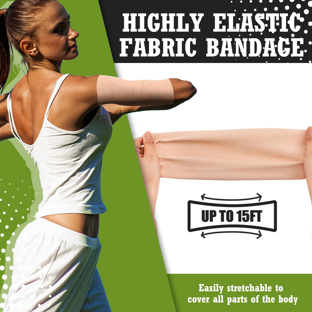 Tondiamo elastic tape applied to ankle demonstrates secure, comfortable support.