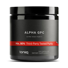 Toniiq Alpha GPC capsules bottle 120-count for daily focus support