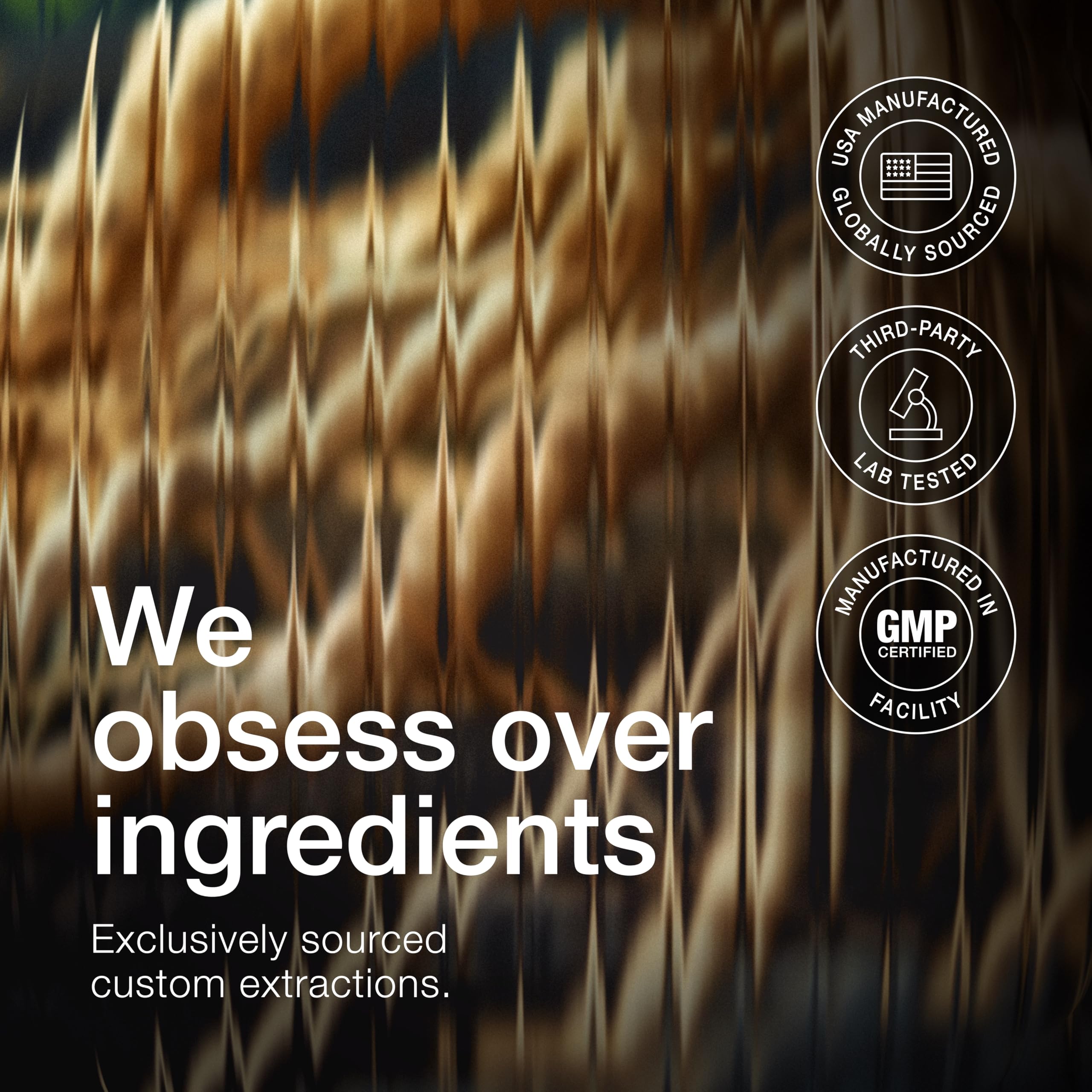 Toniiq Ashwagandha bottle on wooden table conveys premium wellness